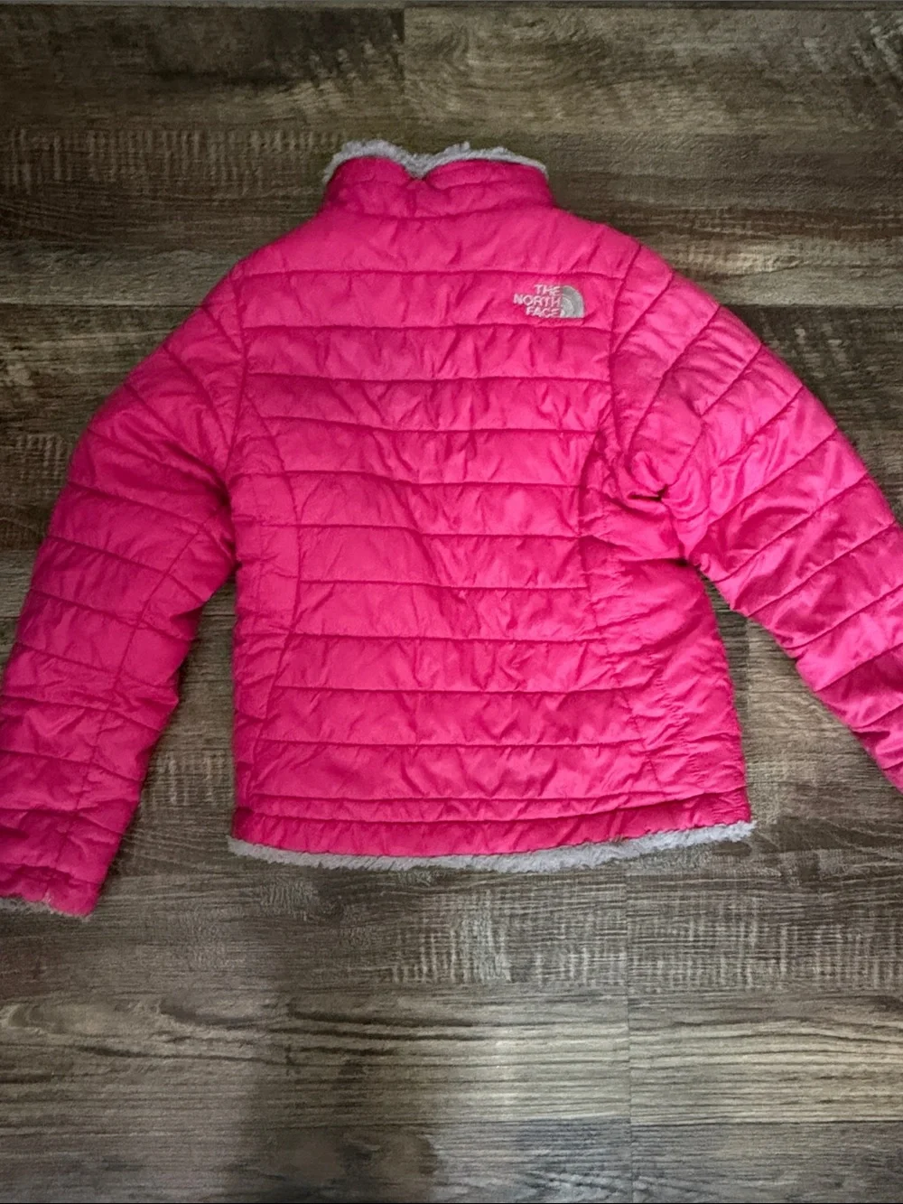 The North Face Hot Pink Quilted Puffer Jacket